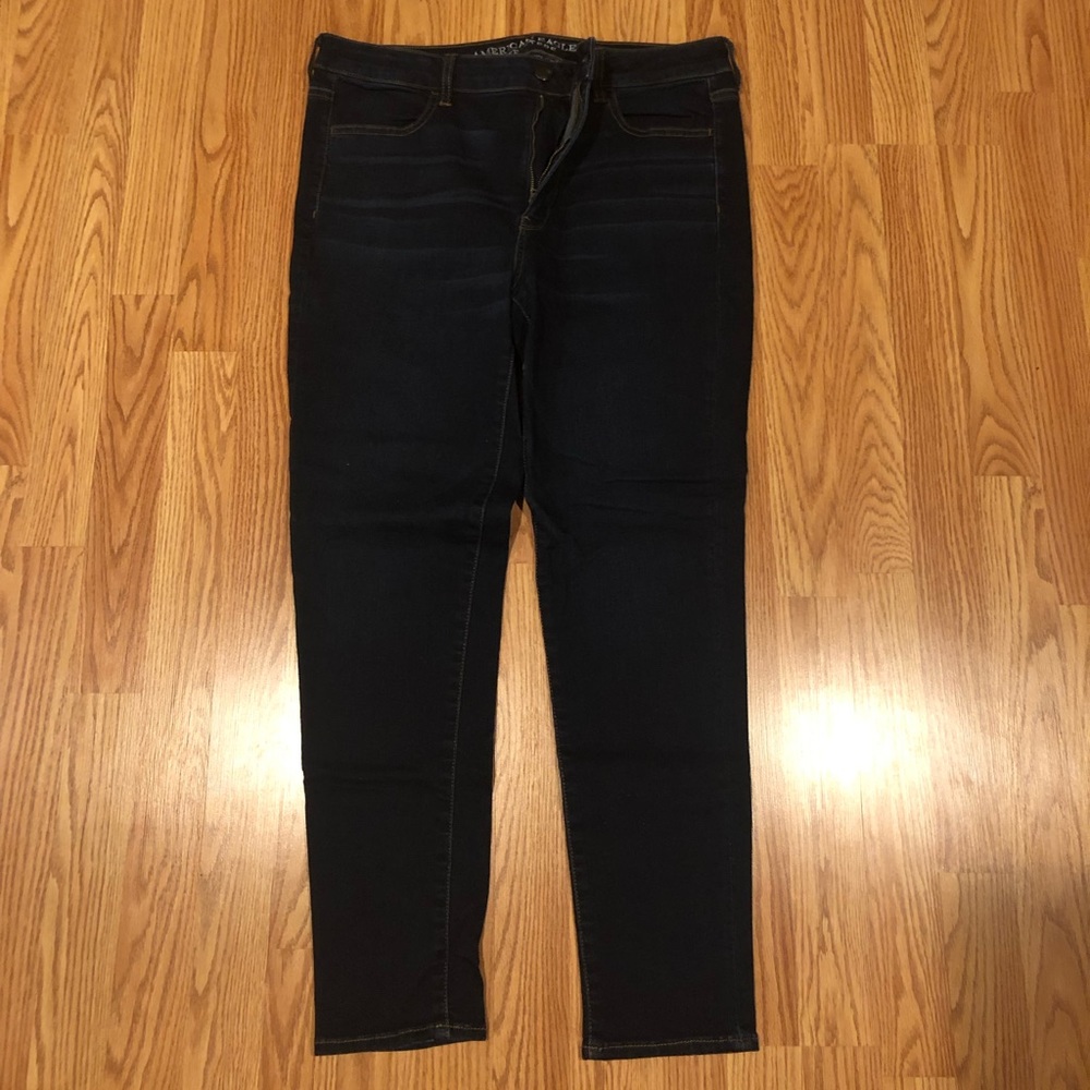 Dark Blue Super Stretch American Eagle Jeggings